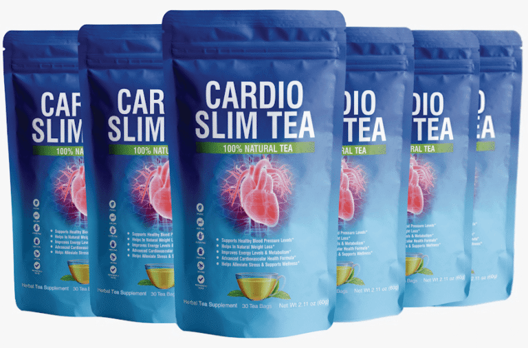 Cardio Slim Tea pack with heart-health ingredients.