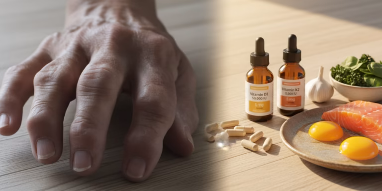 Vitamin D3 50,000 IU and 5,000 IU with K2 capsules, anti-inflammatory foods, and lab test for rheumatoid arthritis natural treatment